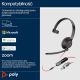 27. Poly Blackwire 5210 Monaural USB-C Headset +3.5mm Plug +USB-C/A Adapter (Bulk)