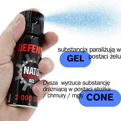 5. PEPPER SPRAY DEFENCE NATO GEL 2MLN CONE 50ML 40050-C SHARG