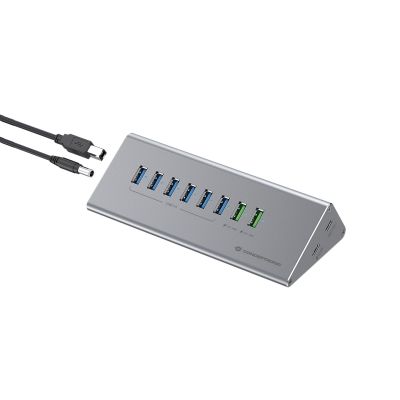 6. CONCEPTRONIC 10-port USB-A3.0/-C Hub Adapter -> 6xA3.0+m.Netz. Gr