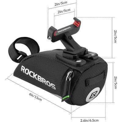 2. Rockbros C28 bicycle bag under the saddle - black
