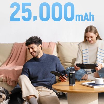 3. Powerbank Cuktech CUK00P23GLBK 210W 25000mAh Power Bank 2 x USB-C 1 x USB-A - Black