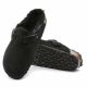 11. Birkenstock Boston Shearling Black Women's Wool Insulated Clogs in Suede Leather Narrow (0259883)