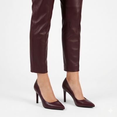 5. Burgundy spic pumps Sergio Leone 1339