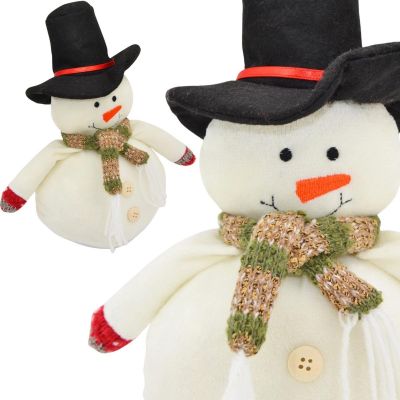 DECORATIVE SNOWMAN 23CM HATTER