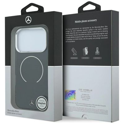 8. Mercedes Double Layer Iconic Logo MagSafe Case for iPhone 18 Pro Max / 17 Pro Max - Black