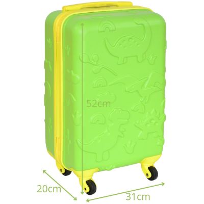 11. PROWORLD KID CABIN TRAVEL SUITCASE 18 INCHES - GREEN (DINO)