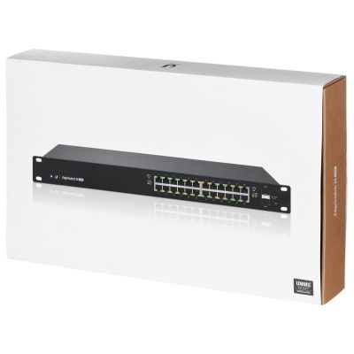 10. Switch Ubiquiti EdgeSwitch 24 PoE (250W) 26p PoE (PoE+: 24;) 220W Managed Gigabit