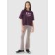 4. Girls' oversize printed crop top 4F 4FJRSS25TTSHF2587-50S