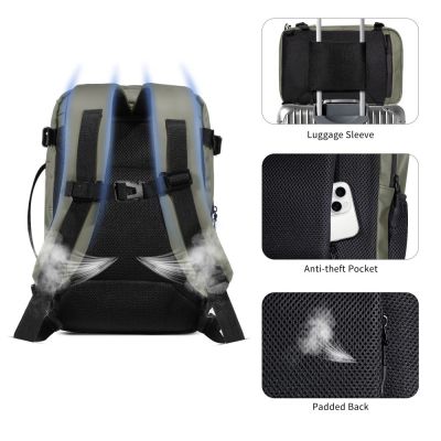 7. Tech-Protect Defender S50 Backpack for Ryanair & Wizzar, 20L Laptop - Olive