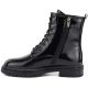 7. Women's leather ankle boots, patent leather, black Big Star UU274613