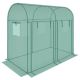37. GREENHOUSE GARDEN TUNNEL TWO ENTRANCES FOR TOMATOES AND CUCUMBERS 200x100x180CM GREEN