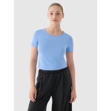 Women's slim T-shirt with print 4F 4FWMM00TTSHF1846-32S