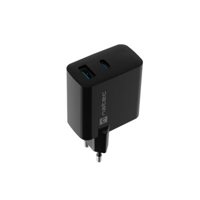 4. NATEC CHARGER RIBERA GAN 1X USB-A + 1X USB-C 45W BLACK NUC-2143