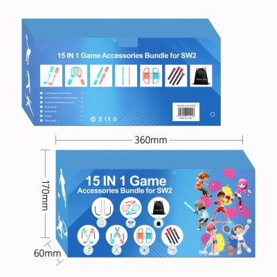 26. Nintendo Switch 15-in-1 Family Accessory Pack 2 - Orange and Blue Set