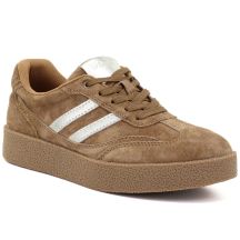 Women's leather sneakers on a camel platform S.Barski LR62-7107