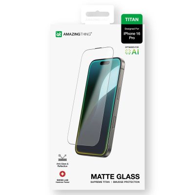12. AmazingThing Titan Matte Glass tempered glass for iPhone 16 Pro