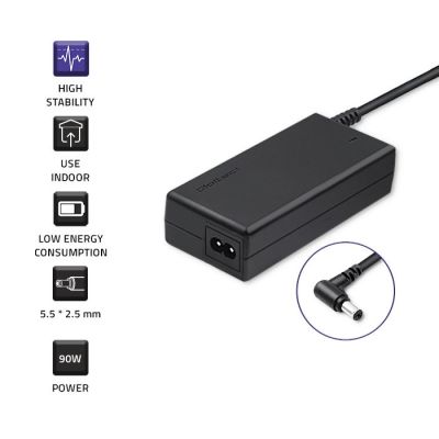3. Qoltec 50076.90W power supply for Toshiba notebook (19 V; 4.9 A; 90 W; 5.5 mm x 2.5 mm)