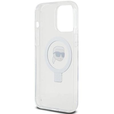 7. Karl Lagerfeld KLHMP15LHMRSKHH iPhone 15 Pro 6.1" white/white hardcase Ring Stand Karl Head MagSafe