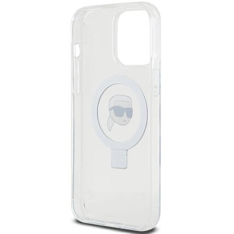 7. Karl Lagerfeld KLHMP15LHMRSKHH iPhone 15 Pro 6.1" white/white hardcase Ring Stand Karl Head MagSafe