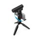 Sennheiser MKE 400 MOBILE KIT - Condenser microphone, supercardioid, equipped with a low-pass filter with a Manfrotto stand