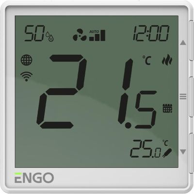 ENGO Controls EFAN-230W fan coil controller, 230V, white, Internet, flush-mounted, Wi-Fi