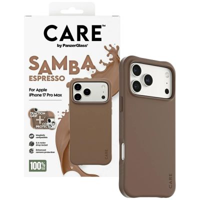4. CARE by PanzerGlass Fashionable Samba MagSafe Case for iPhone 17 Pro Max - Brown