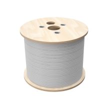 U/UTP category 5e cable, telecommunications, LSOH, B2ca "FireHardy" 4x2x24 AWG, 1Gb/s, 250 MHz, 25-year warranty, INTERTEK ETL certified, gray, 500m - ALANTEC