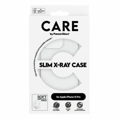 4. CARE by PanzerGlass Slim X-Ray Case for iPhone 15 Pro - Clear