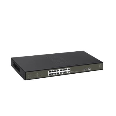 4. LevelOne Hilbt GB/SL PoE+ Switch 18-Port 19" 230W 1Gbps
