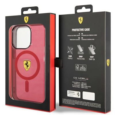 8. Ferrari FEHMP14LUKR iPhone 14 Pro 6.1" red/red hardcase Translucent Magsafe