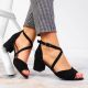 8. Sergio Leone W SK367A black block heel sandals