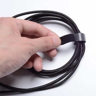 2. Vention 5m black cable organizer Velcro strap