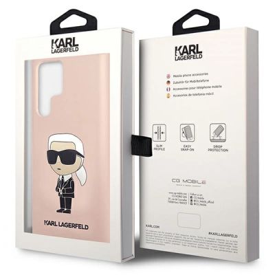 8. Karl Lagerfeld KLHCS23LSNIKBCP Sam S23 S918 Ultra hardcase pink/pink Silicone Ikonik