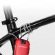 5. Rockbros 32420981001 bicycle lock with retractable cable - red