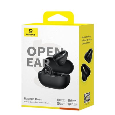 6. Baseus 15 Clip Open-Ear Air Headphones Black