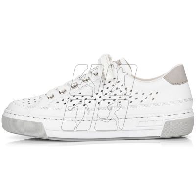 13. Rieker W RKR642 white openwork leather shoes