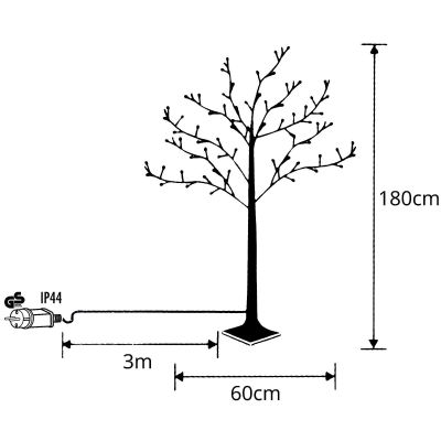 6. DECORATIVE TREE 240 LED 180 CM BLACK LUCA