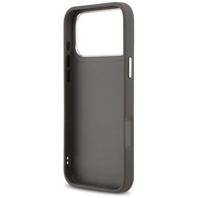 7. Karl Lagerfeld FW Grained Karl & Choupette Heads Pins & Logo iPhone 17 Pro Max Case - Gray