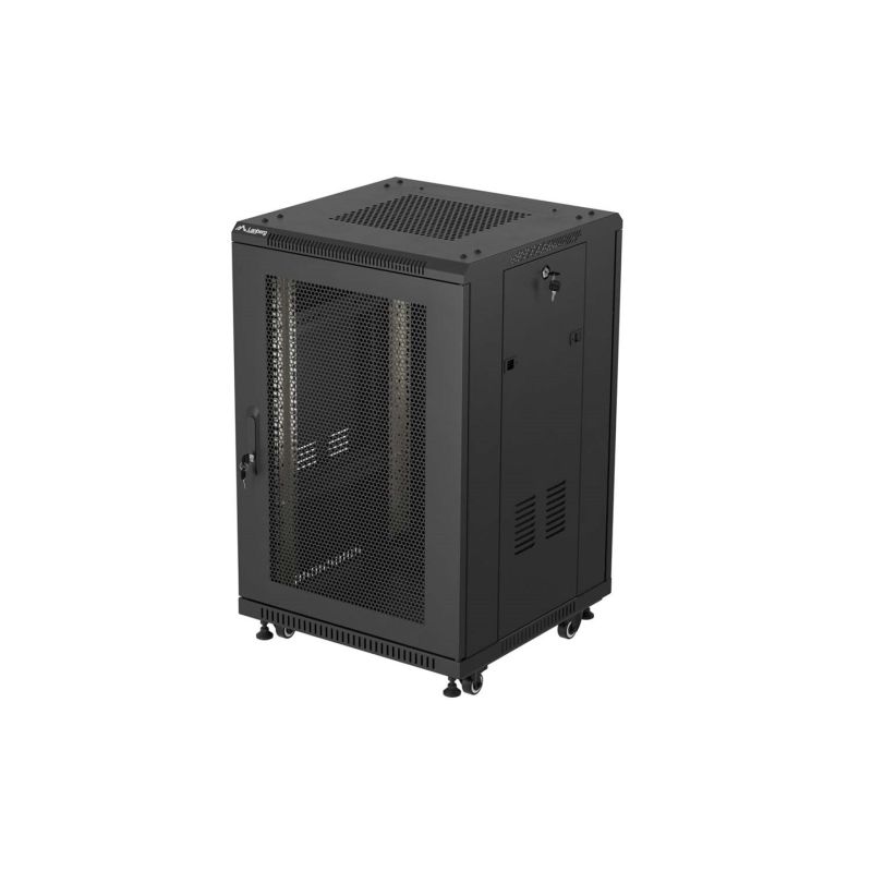 14. LANBERG FLOOR CABINET 18U 600X600 BLACK