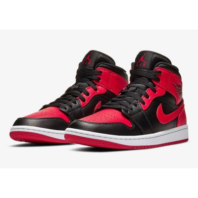 3. Air Jordan 1 Mid Banned Basketball Shoe - 554724-074