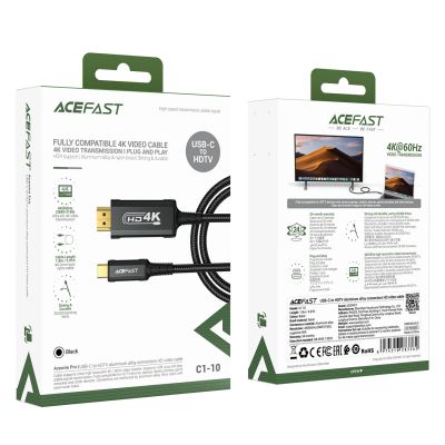 7. Acefast C1 USB-C/HDMI Video Cable 4K 60Hz HDR 1.8m - Black
