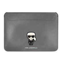 Karl Lagerfeld Saffiano Ikonik Karl case for a 16" laptop - silver