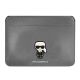 Karl Lagerfeld Saffiano Ikonik Karl case for a 16" laptop - silver