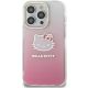 3. Hello Kitty IML Gradient Electrop Kitty Head case for iPhone 15 Pro Max - pink