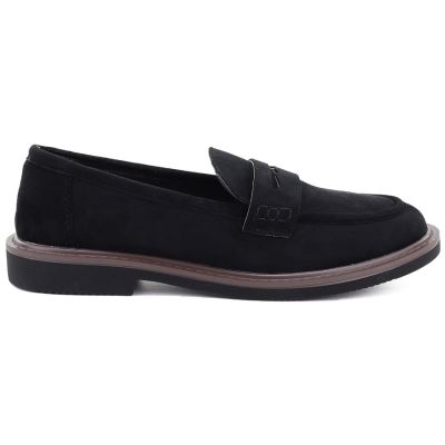 2. Women's suede lords shoes black Vinceza 62335