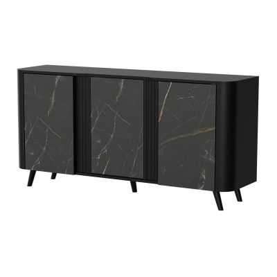 VOLARE chest of drawers 151x39x75 black/san sebastian