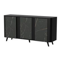 VOLARE chest of drawers 151x39x75 black/san sebastian