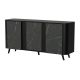 VOLARE chest of drawers 151x39x75 black/san sebastian