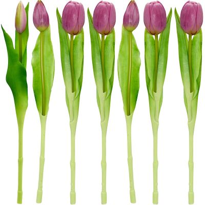 11. BOUQUET OF 7 LIGHT PURPLE TULIPS 31 CM LIFE-LIKE SPRING DECORATION