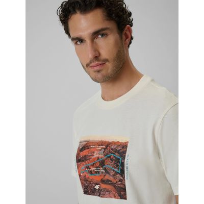 3. Men's regular printed T-shirt 4F 4FRSS26TTSHM4238-11S
